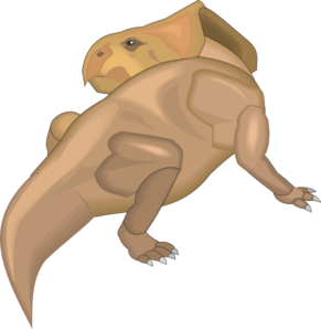 Protoceratops Looking Behind Clip Art